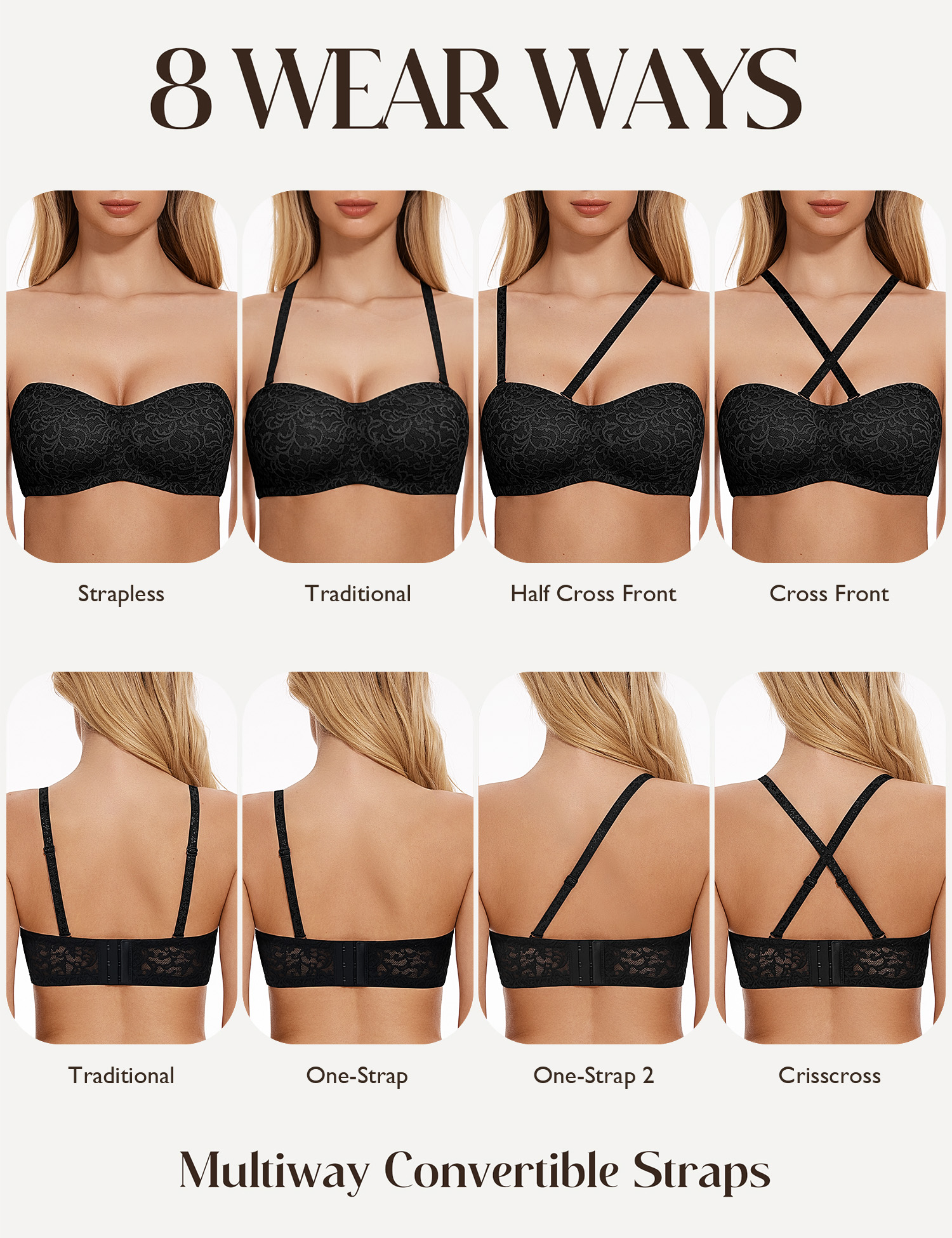 Wingslove Women's Strapless mu - Convertible Bra Multiway ulasan dan harga