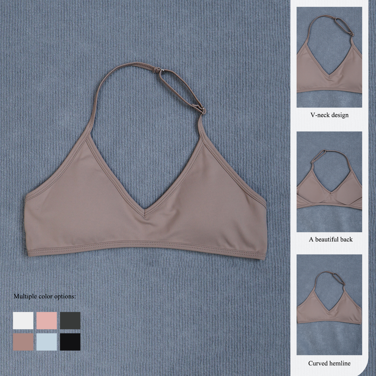 Women's Summer Halter Neck Pad - Sports Bra Racerback ulasan dan harga